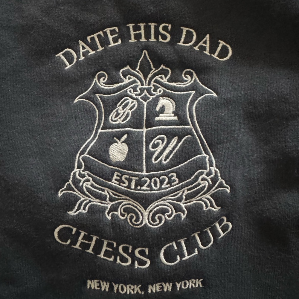 Chess Club Embroidered Sweater - real housewives of NYC - Brynn Whitfield